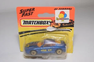 V 1:64 MATCHBOX FERRARI 456GT 456 GT BLU OTTIMO IMBALLATO - Foto 1 di 1