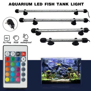 Aquarium Fish Tank Pond 5050 LED Strip Light Bar Lamp Submersible Light 18~108CM - Picture 1 of 21