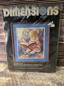 KIT CREWEL DIMENSIONES VINTAGE LIBRO FAVORITO #1296 14"" x 16"" Sellado - Imagen 1 de 7