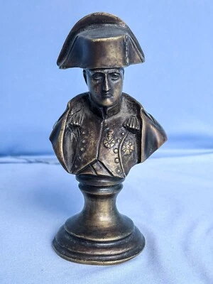 19th C Bronze Bust France Emperor Napoleon Waterloo Austerlitz Battle War - Image 1 of 4