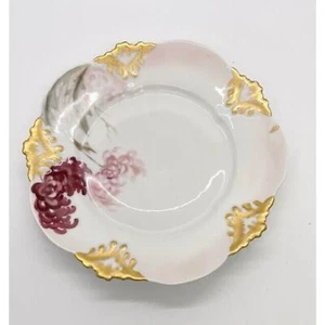 Limoges Elite Plate Pink Gold RARE France Vtg Handpainted 6” - Picture 1 of 4