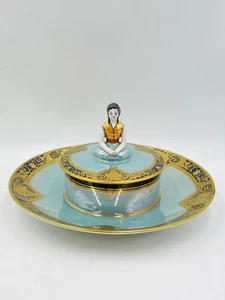 Antike Noritake Glanz/Glanzware Damenbüste Waschtischschale/Pulverschale. Selten!!! - Bild 1 von 13