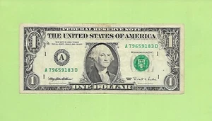 1995 $1 WEB FED PRESS A 7965 9183 D .... FRONT PLATE-6, BACK-8 RUN-13 - Bild 1 von 2