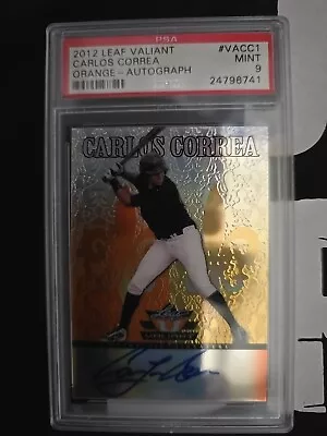 Carlos Correa Autographed Rookie Card 96/99 Houston Astros Psa 9 - Image 1 of 2