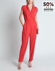UVP 768€ LORENA ANTONIAZZI Crepe Overall IT42 US6 UK10 M Wrap Made in Italy