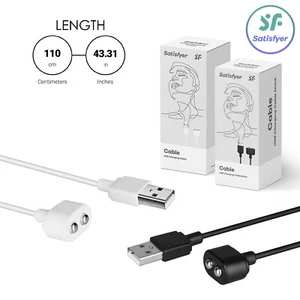 Satisfyer Cavo di Ricarica USB Magnetico Originale per Sex Toy - Nero/Bianco 1m - Picture 1 of 6