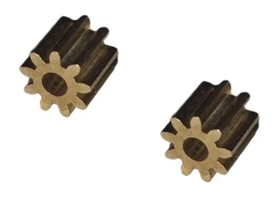 MARKENLOS 2x Messing Ritzel Zahnrad passend für Lego Duplo Intelli Lok Modul 0,4 -9 Zähne