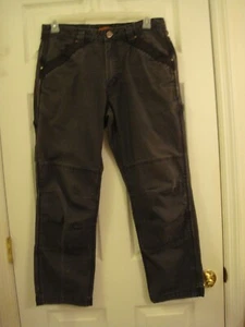 Men's Ridgecut Toughwear Pants Double Knee Carpenter Workwear Gray Size 34x28 - Picture 1 of 9