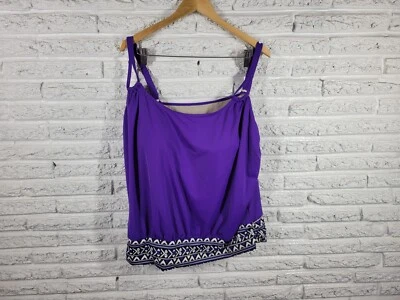 Trajes de baño para todas las mujeres Traje de baño 26 Plus Top Solo sujetador púrpura Correa ajustable Foto 1 de 4