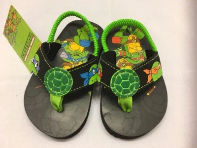 Beach Flip Flops Shoes Boys Small 5-6 Teenage Mutant Ninja Turtles - Image 1 of 4