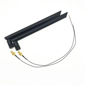 2x2.4/5GHz 6dBi RP-SMA MHF4 Wifi Antenna Set for Intel AX200 9260 9560 8265 Card - Picture 1 of 3