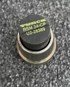 TURK RSM 34-CP Connector - Turck - #U2-28389 - pre-equipped with 3-pin 7/8"-16 U - Picture 1 of 3