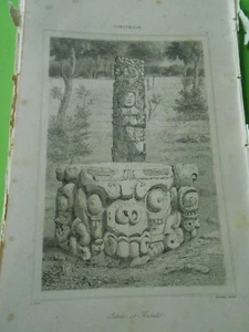Gravure 1843 - Guatemala Idoles et Autels - Picture 1 of 1