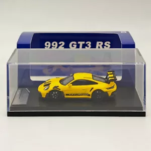 1:64 SW Porsche 992 GT3 RS Racing Sports Yellow Diecast Models Car Collection - Picture 1 of 9