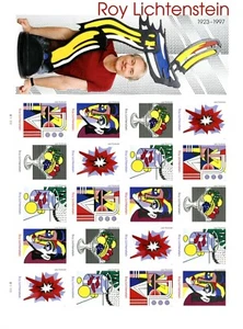 Full sheet of 20, NDC, PO Fresh, featuring the art of Roy Lichtenstein - Picture 1 of 1