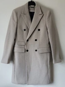Douglas Hayward Overcoat Oatmeal Italian Wool Size 40" Chest  RRP £895 Worn Once - Picture 1 of 23