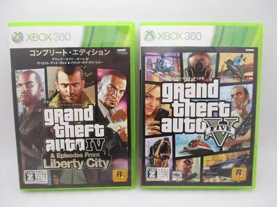XBOX360 Grand Theft Auto IV (4) Komplette Edition & V (5) 2Games Japan Ntsc - Bild 1 von 4