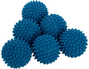 Reusable Dryer Balls Fabric Softener For Laundry Dark Blue 2.5 In 6 Pack - Picture 1 of 6