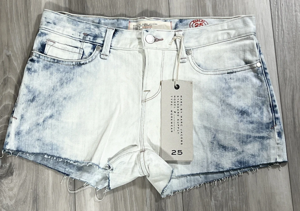 Pantalones Cortos Marc By Marc Jacobs Para Mujer 25 Denim Lavado Ligero Slouchy Margarita Nuevos Foto 1 de 4