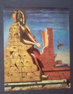 Max Ernst Saint Cecilia (Invisibile Piano) Mounted Offset Color Lithograph 1977 - Picture 1 of 3