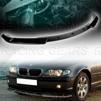 PARAGOLPES DELANTERO PINTADO NEGRO ALERÓN DIVISOR LABIO AJUSTE 02-05 BMW 325i 330i E46 4 puertas Foto 1 de 4