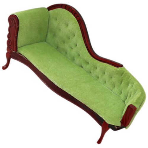  Puppenhaus Prinzessin Couch Miniatur-Bankstühle Hölzern Sofa Vintage Möbel