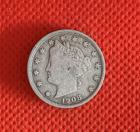 Liberty Head V Nickel 1908-P (Lot #GLN-76a) Cover