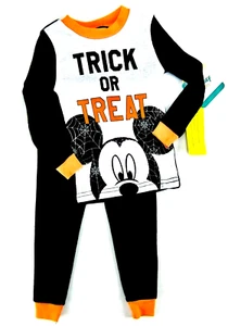 Mickey Mouse Schlafanzug Größe 18 Monate 2-teilig Baumwolle Trick or Treat Disney Halloween - Bild 1 von 12