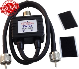TW-72 VHF/UHF Duplexer with SO-239 and PL-259 Cable Included - Picture 1 of 12