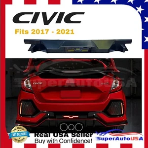 For Honda Civic 2017-21 Hatchback Brake Light Extension LED Light Rear Diffuser - Picture 1 of 4