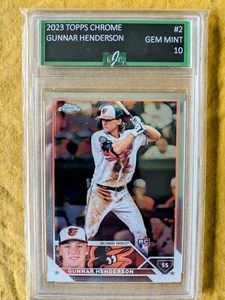 Topps 2023 Chrome Baseball Gunner Henderson RC #2 NOT PSA 10 Graded MINT - Bild 1 von 1