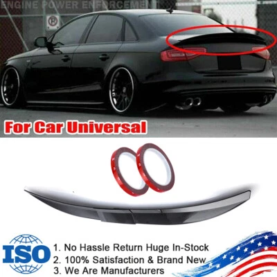 Alerón labial trasero de fibra de carbono universal ajustable para BMW Benz Sedán Foto 1 de 4