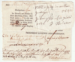 NL Vorphila Fuhrmannsbrief Zwolle - Bielefeld 1772