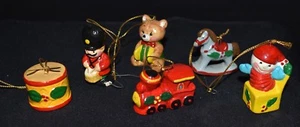 ENESCO Vintage 6er Set Vintage Keramik Hängeornamente Sri Lanki - Bild 1 von 10
