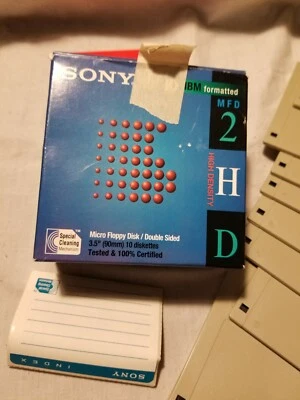 Micro disquete Sony doble cara 9 en paquete H D Ibm Mfd 2 H D 3,5 en cl especial Foto 1 de 4