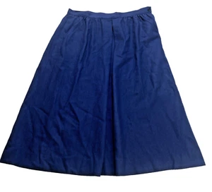 Falda vintage Pendleton lana virgen talla 14 azul marino bolsillos laterales midi - Imagen 1 de 6