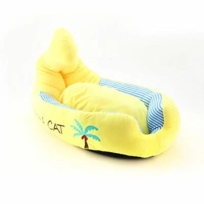 Nuevo Lindo Mascota Perro Gato Cama Casa Sofá Banana Barco Cama Cojín Alfombra Extraíble S Foto 1 de 4