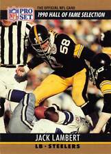 Jack Lambert 1990 Pro Set 27a Pittsburgh Steelers Football Card