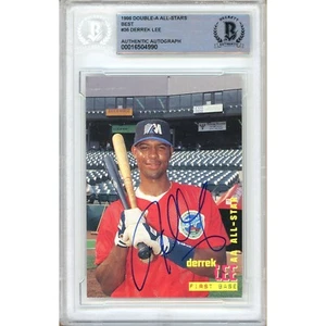 1996 Double-A All Stars #36 Derrek Lee Signed Card AUTO Beckett Slab SD Padres - Picture 1 of 6