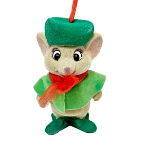 Vintage Disney Rescuers Down Under Miss Bianca Weihnachtsschmuck beflockte Maus - Bild 1 von 6