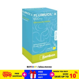 FLUIMUCIL A 600mg Effervescent Tablet 10s Clear Phlegm FREE SHIPPING - Picture 1 of 7