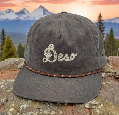 Deso Supply Co. 5-Panel Rope Relaxed-Fit Strapback Adjustable Gray OSFM Hat Cap  - Image 1 of 4