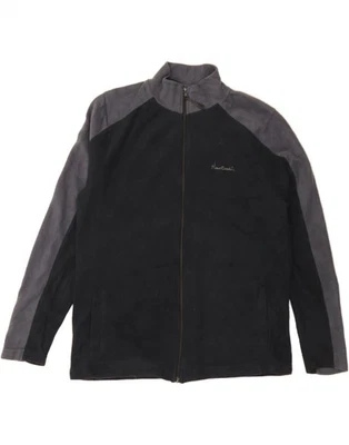 PIERRE CARDIN Mens Fleece Jacket UK 40 Large Black Colourblock Polyester AV09 - Image 1 of 2