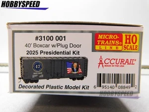 ACCURAIL DONALD TRUMP 40' BOXCAR 2025 PRESIDENTIAL KIT HO SCALE 3100001 NEW - Picture 1 of 7
