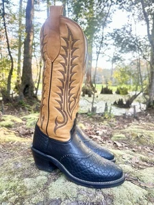 Stivali Tony Lama Buckaroo Punchy Ranch fatti a mano personalizzati negozio western cowboy - Foto 1 di 22