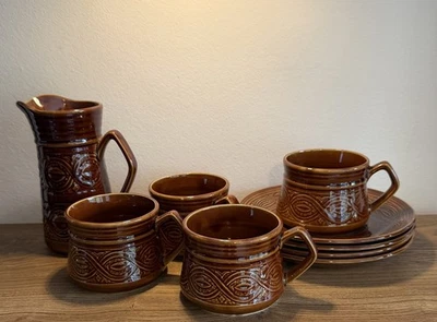 Mid century 70s  Ellgreave Saxony cups, saucers and jug in super condition.  - Image 1 of 4