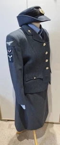 WRAF UK 12-14 RAF Service Dress Uniform Medical Service Jacket Shirt Skirt Cap - Foto 1 di 24
