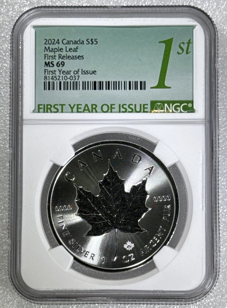 Canadian Maple Leaf NGC Grade MS 69 Silver Bullion Coins for sale