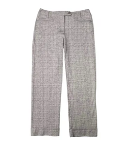 Betabrand Gray Plaid Cuffed Yoga Ankle Trousers Pants Stretch Size Large - Picture 1 of 6