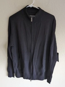Nuevo con etiquetas Suéter Christian Lacroix 100% Lana Merino Extrafina Cremallera Bidireccional Negro - M - Imagen 1 de 7
